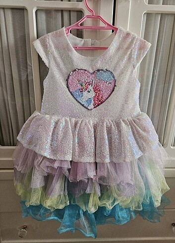 unicorn payetli elbise