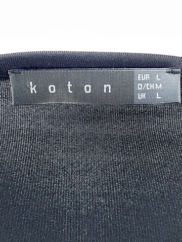 l Beden siyah Renk Koton Bluz %70 İndirimli.