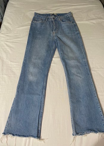 Diğer Yuksek Bel Acik Mavi Denim Jean