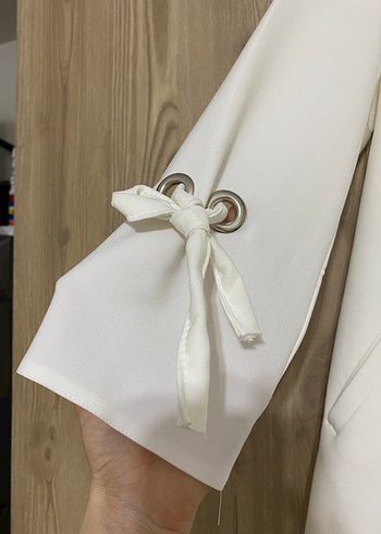 Beyaz Kadın Blazer Ceket - Görsel 3