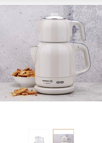 Beyaz ve Gri Korkmaz Çay Makinesi - Görsel 2