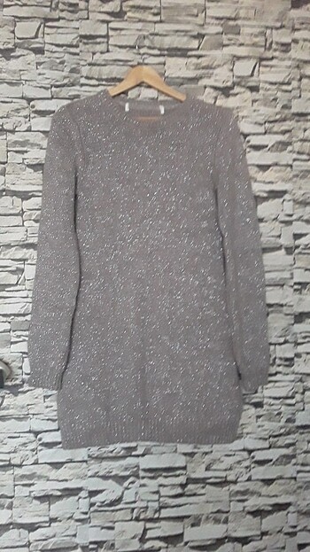 YUMUŞACIK bej kusursuz SİMLİ TUNİK KAZAK çok güzel - Görsel 5