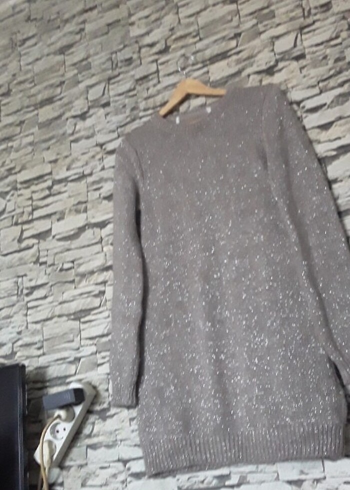 YUMUŞACIK    bej kusursuz  SİMLİ TUNİK  KAZAK çok güzel    - Görsel 4