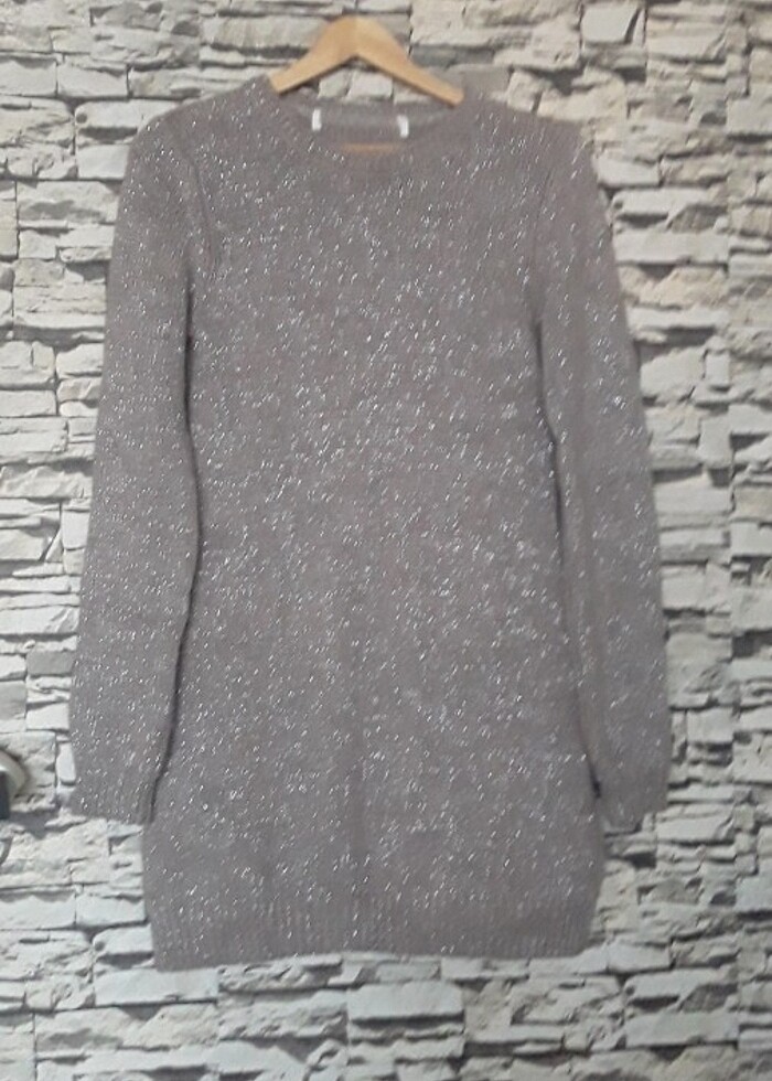 YUMUŞACIK    bej kusursuz  SİMLİ TUNİK  KAZAK çok güzel    - Görsel 5