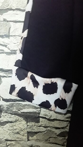 Leoparlı  yeni gibi  spor  şık  siyah tunik elbise - Görsel 3