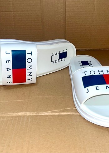 Nike Tommy Jeans Beyaz Logo Slip On Terlik