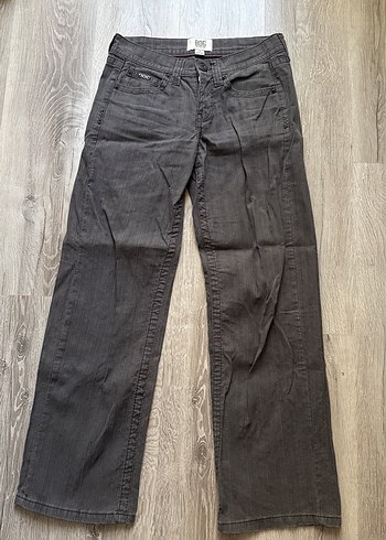Urban Outfitters Dusuk Bek Koyu Gri Duz Kesim Pantolon