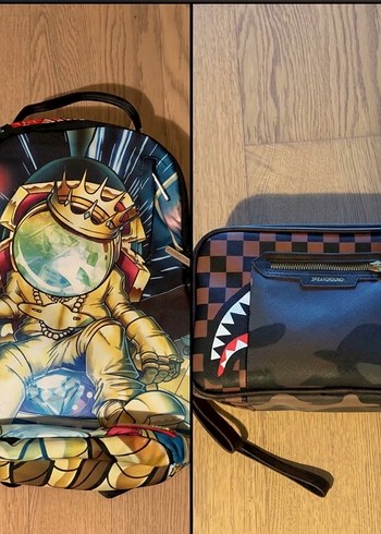 Vakkorama 2 Tane Orijinal Sprayground Sirt Cantasi Ve El Cantasi