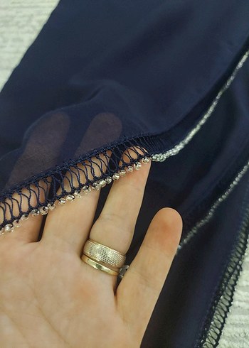 Boncuklu çeyizlik yazma başörtü tülbent