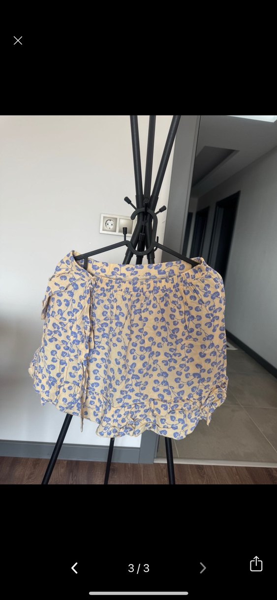 Pamuklu Fırfırlı Mini Etek - Görsel 2