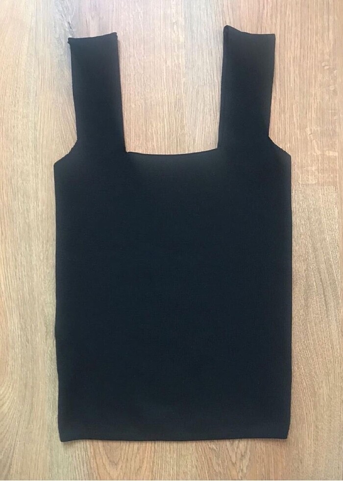 Qu style kalın askılı triko atlet - Görsel 3