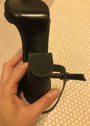 Saten tek bant platform ayakkabı - Görsel 12