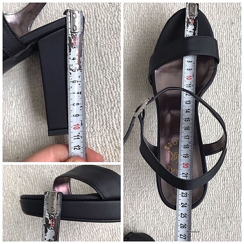 Saten tek bant platform ayakkabı - Görsel 7