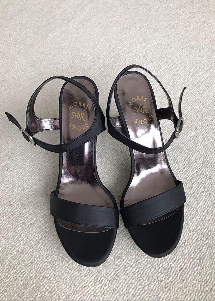 Saten tek bant platform ayakkabı - Görsel 2