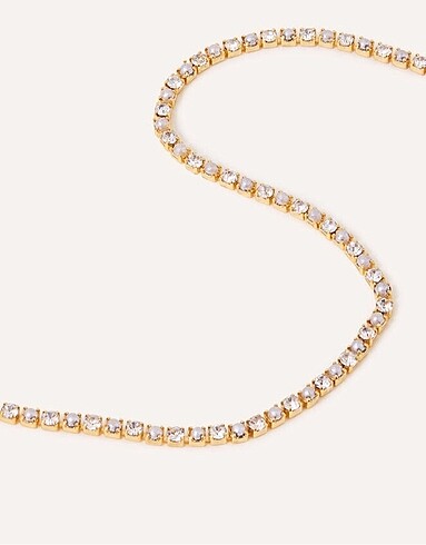 Accessorize gold plated incili su yolu kolye