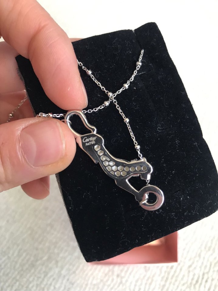 Cartier Model Leopar Kolye - Görsel 4