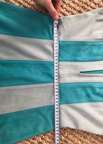 İpekyol Turkuaz Gri Süet V Yaka Midi Elbise - Görsel 6