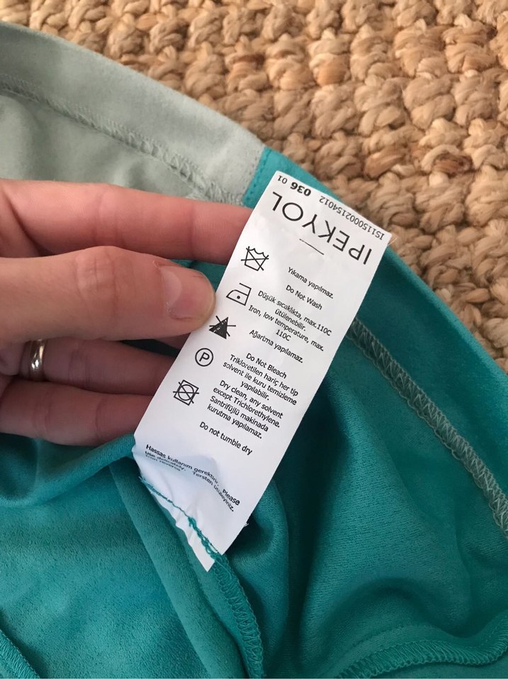 İpekyol Turkuaz Gri Süet V Yaka Midi Elbise - Görsel 4