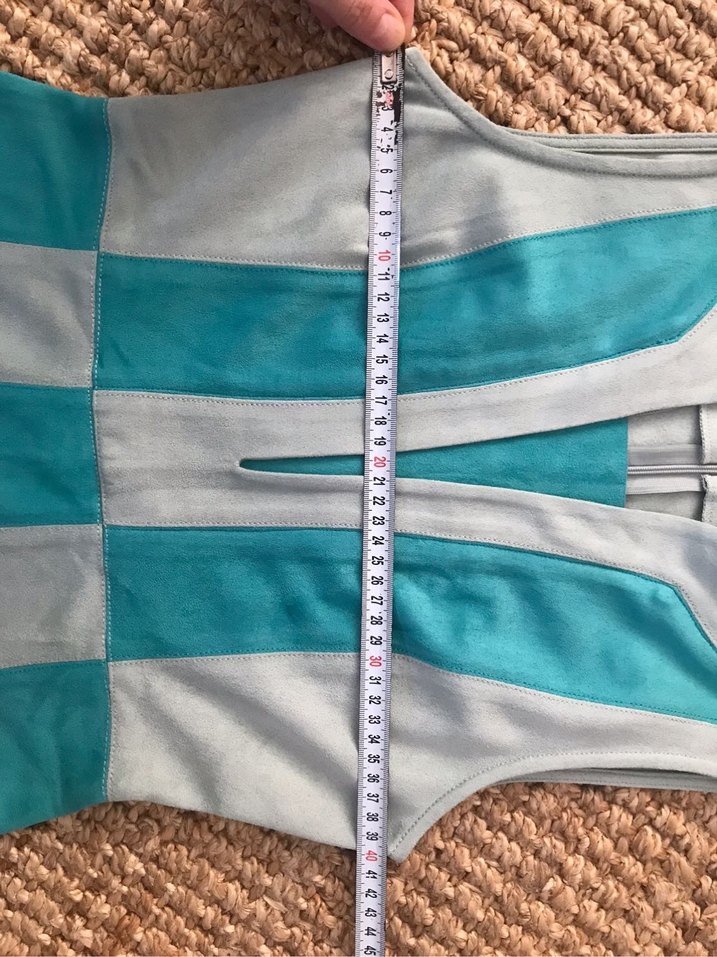 İpekyol Turkuaz Gri Süet V Yaka Midi Elbise - Görsel 5