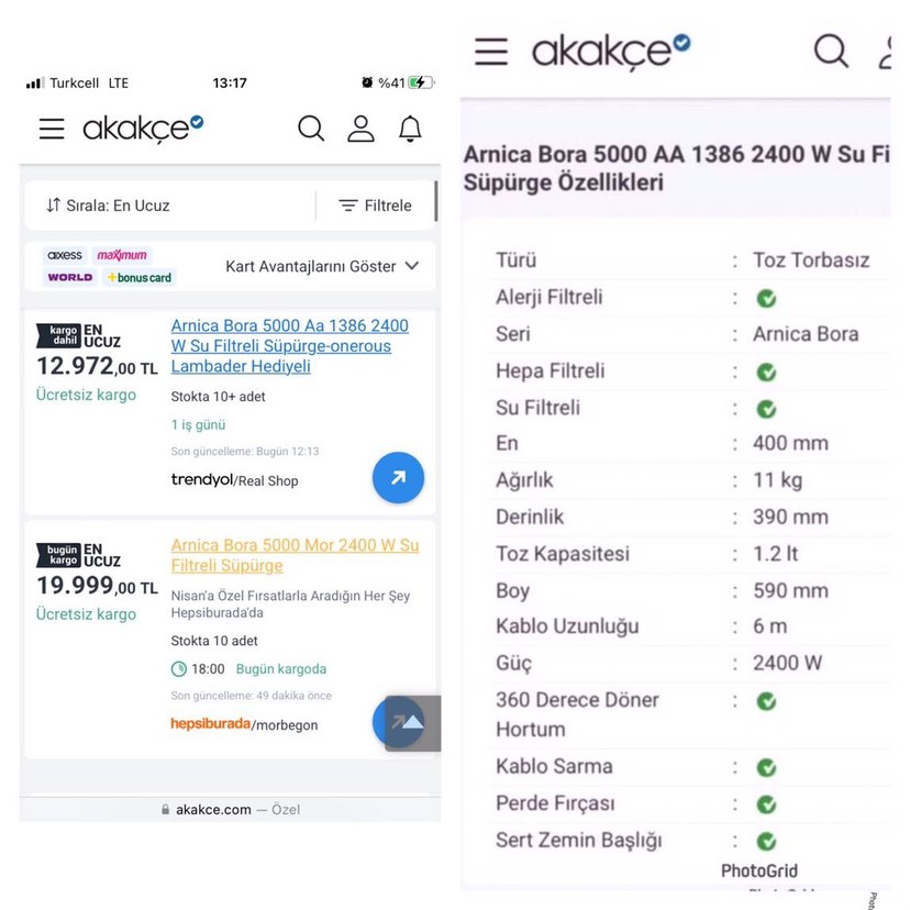 Arnica Bora 5000-2400w sulu süpürge - Görsel 2