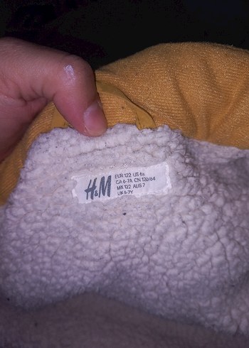 H&M Hardal Sarisi Pelus Kapusonlu Mont