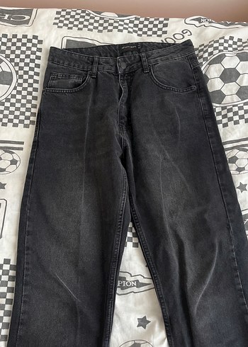 Defacto Koyu Gri Yikamali Rahat Kesim Jean