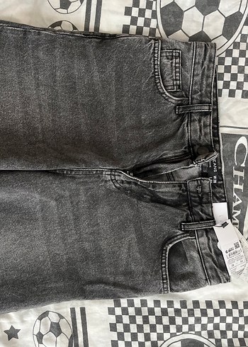 Koton Koyu Gri Yikamali Denim Jean