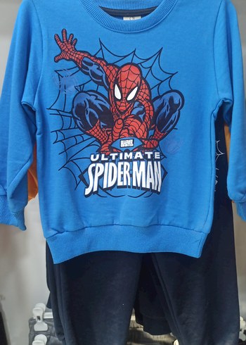 Örümcek Adam Baskılı Mavi Erkek Eşofman Takımı - Görsel 4