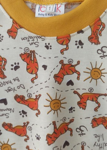 Renkli Baskılı Hamile ve Emzirme Pijama Takımı - Görsel 2