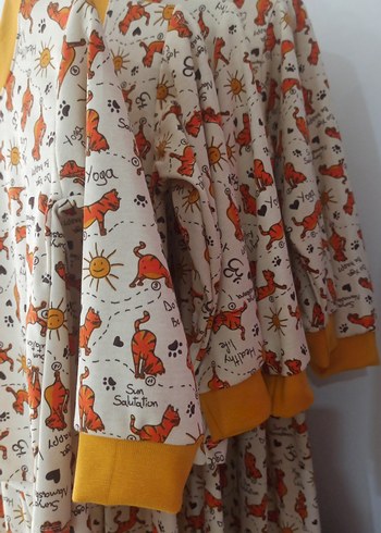 Renkli Baskılı Hamile ve Emzirme Pijama Takımı - Görsel 6