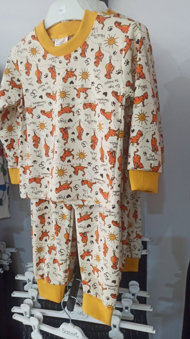 Renkli Baskılı Hamile ve Emzirme Pijama Takımı - Görsel 4