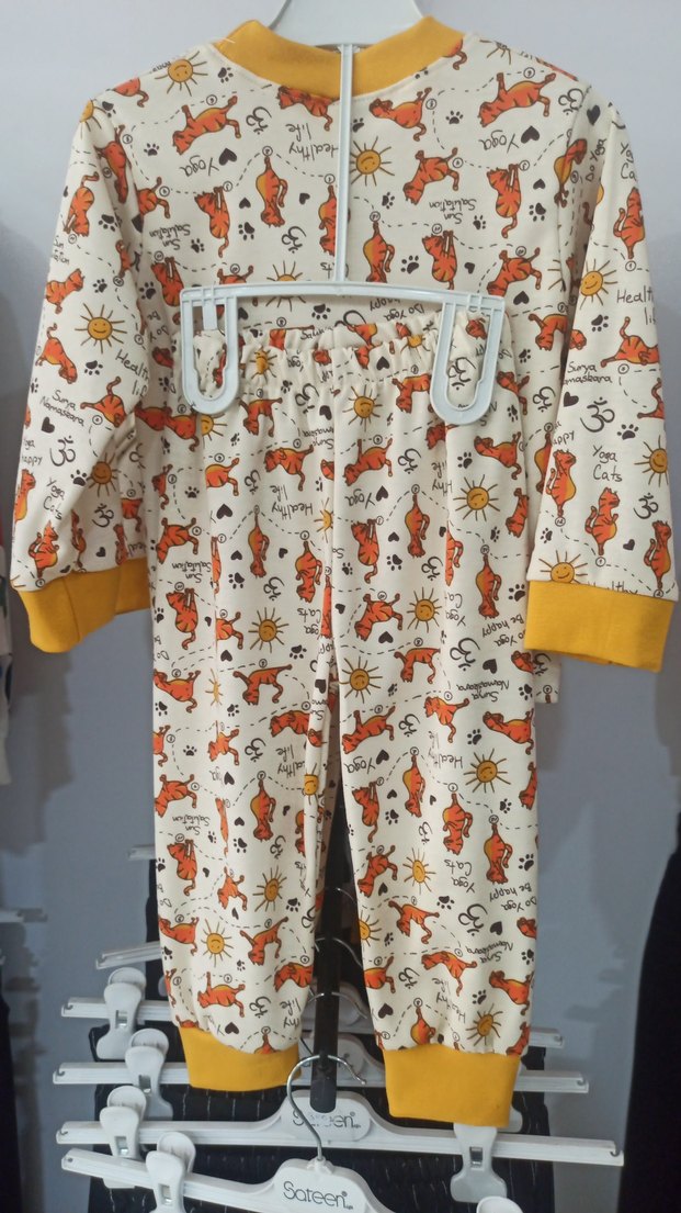 Renkli Baskılı Hamile ve Emzirme Pijama Takımı - Görsel 3