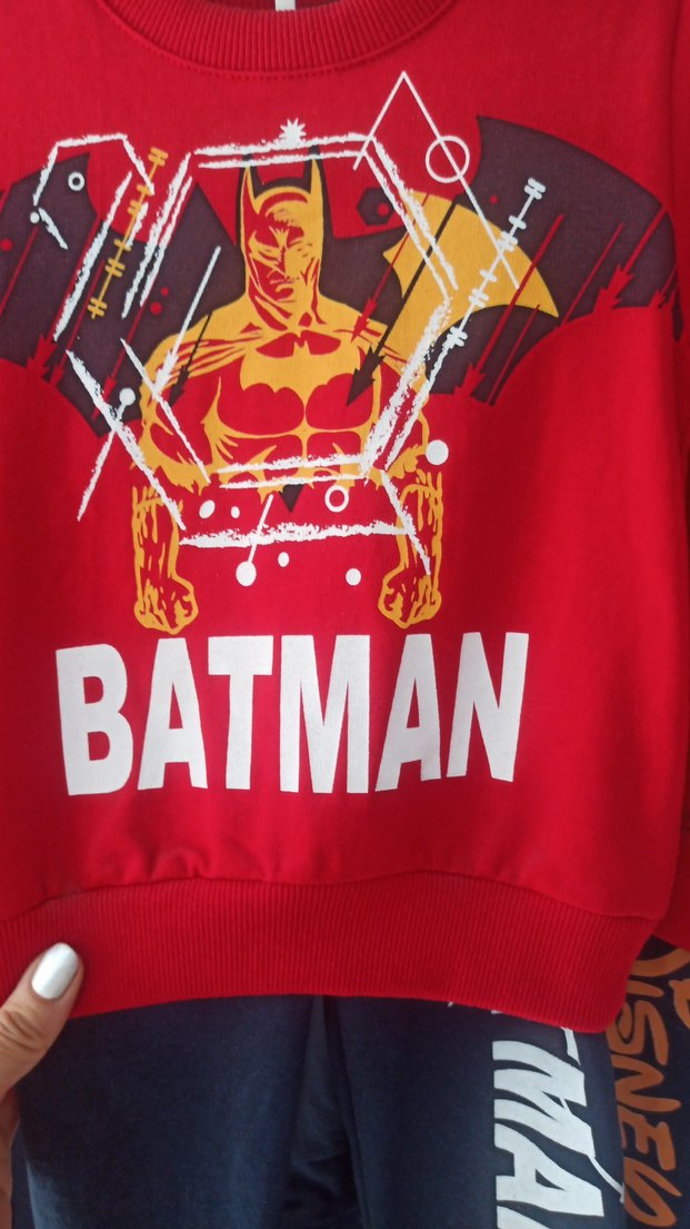 Renkli Batman Baskılı Erkek Çocuk Eşofman Takımı - Görsel 3