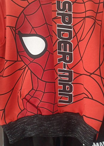 Erkek Çocuk Spider-Man Baskılı Sweatshirt ve Eşofman - Görsel 3