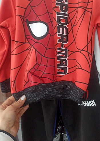 Erkek Çocuk Spider-Man Baskılı Sweatshirt ve Eşofman - Görsel 5