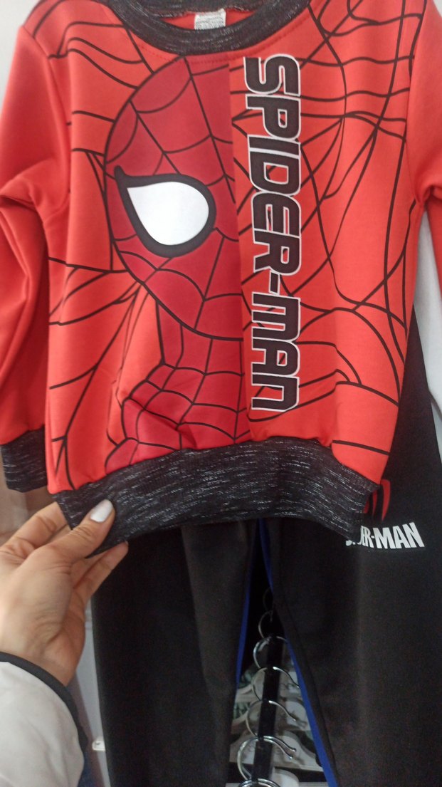 Erkek Çocuk Spider-Man Baskılı Sweatshirt ve Eşofman - Görsel 5