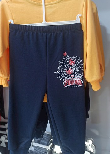 Renkli Örme Spiderman Baskılı Erkek Çocuk Eşofman - Görsel 2