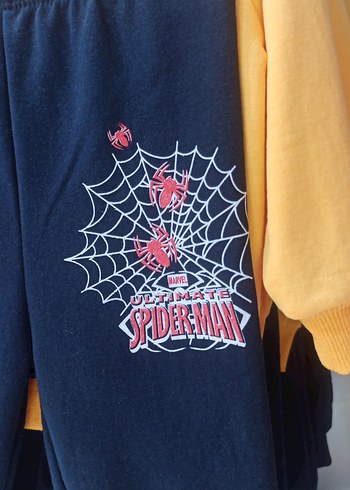 Renkli Örme Spiderman Baskılı Erkek Çocuk Eşofman - Görsel 3