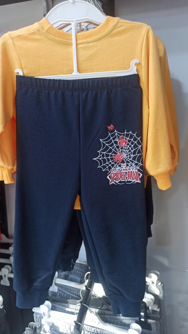 Renkli Örme Spiderman Baskılı Erkek Çocuk Eşofman - Görsel 2