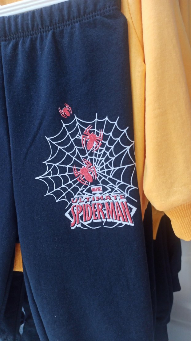 Renkli Örme Spiderman Baskılı Erkek Çocuk Eşofman - Görsel 3