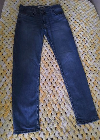 Mango Koyu Mavi Dar Kesim Denim Jean