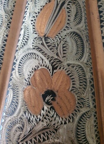 Antik bakır masa abajur.  - Görsel 6