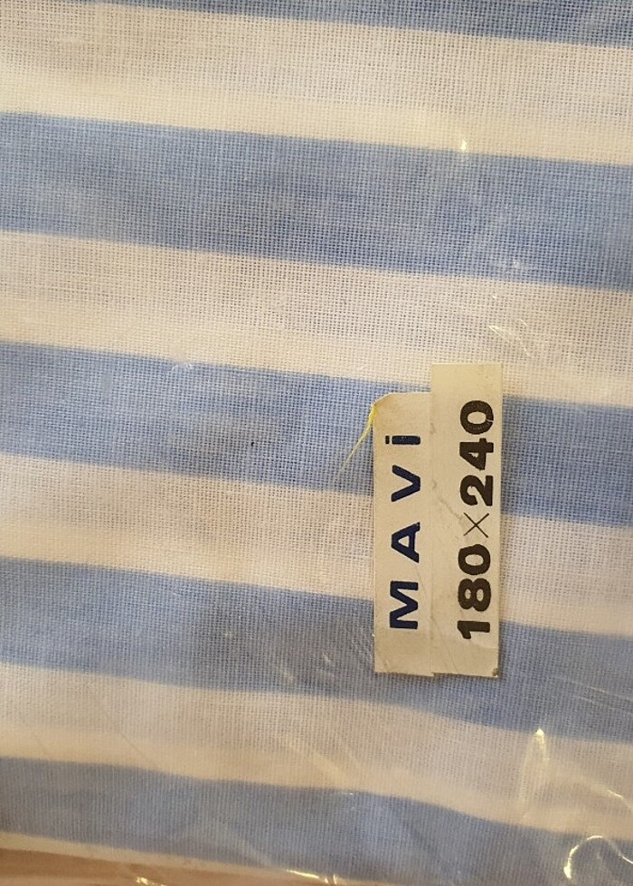 Vintage nostalji çizgili çarşaf - Görsel 4