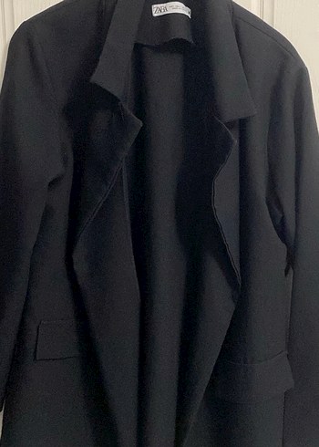 Zara Siyah Uzun Blazer Ceket