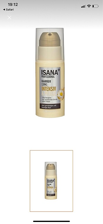 Isana saç bakım kürü