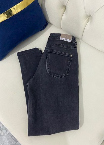 Mavi Koyu Gri Denim Jean