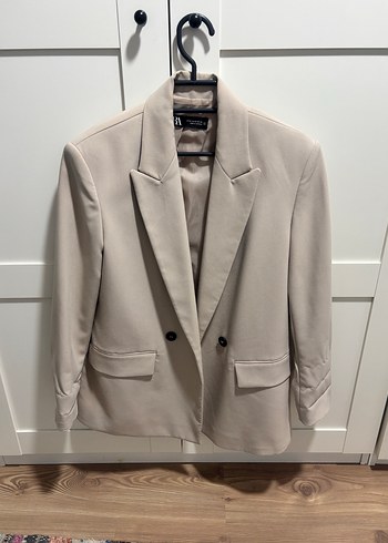 Zara Bej Blazer Ceket Xs