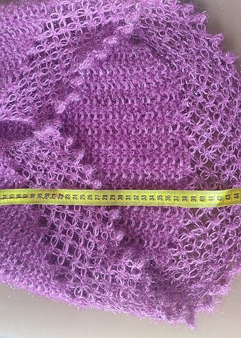 Kız Çocuk Mor Örgü Bohem Panço - Görsel 4