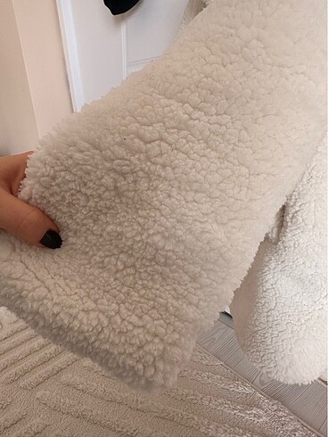 xs Beden beyaz Renk Peluş mont kaban