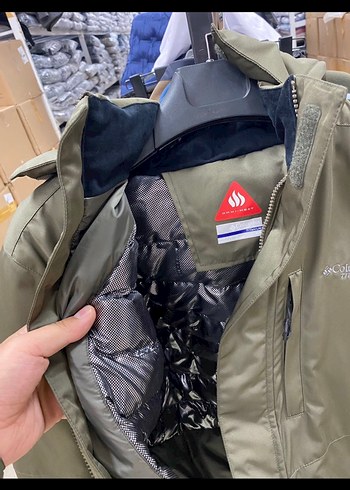 Columbia Haki Kapusonlu Sehir Ve Outdoor Mont